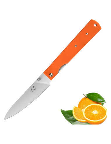 Cuchillo Plegable Miki Chef Acero Inoxidable 440A Naranja