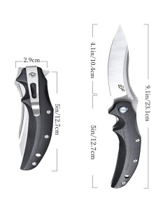 Cuchillo Plegable Eafengrow EF951, Hoja D2 10.4 cm, Mango G10 2