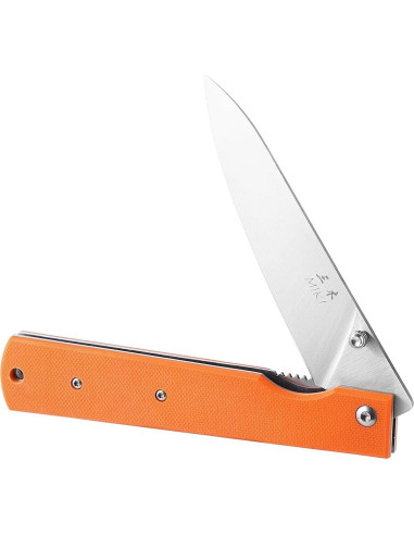 Cuchillo Plegable Miki Chef Acero Inoxidable 440A Naranja