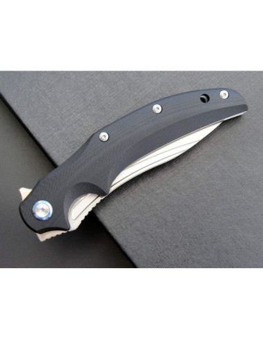 Cuchillo Plegable Eafengrow EF951, Hoja D2 10.4 cm, Mango G10