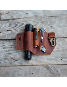 Organizador de Cinturón EDC de Cuero JJNUSA 4 Compartimentos 2