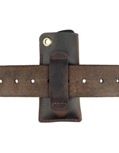 Funda de Cuero VIPERADE PJ11 para Cuchillo y Linterna 2