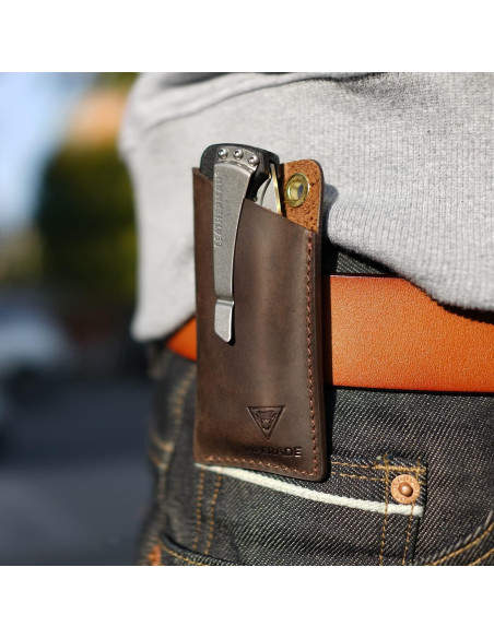 Funda de Cuero VIPERADE PJ11 para Cuchillo y Linterna