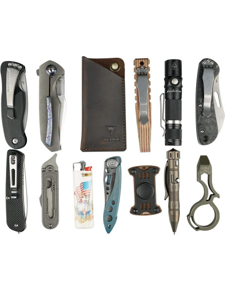 Funda de Cuero VIPERADE PJ11 para Cuchillo y Linterna