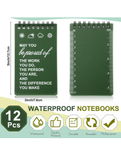24 Pcs Cuadernos Impermeables y Bolígrafos Multiherramienta Gueevin 2