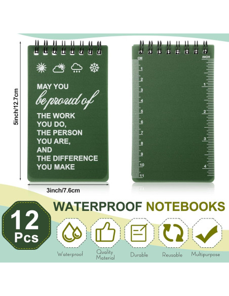 24 Pcs Cuadernos Impermeables y Bolígrafos Multiherramienta Gueevin