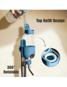 Botella de Agua para Mascotas TOKAYIFE 502ml Azul Sin Goteo 2