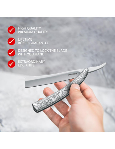 Cuchillo de bolsillo Boker Magnum Fleet Street Razor 11.43 cm