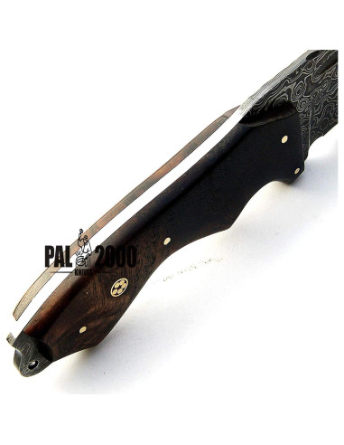 Cuchillo de Caza PAL 2000 KNIVES 38cm Acero Damasco Mango Madera