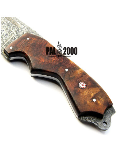 Cuchillo de Caza PAL 2000 KNIVES 38cm Acero Damasco Mango Madera