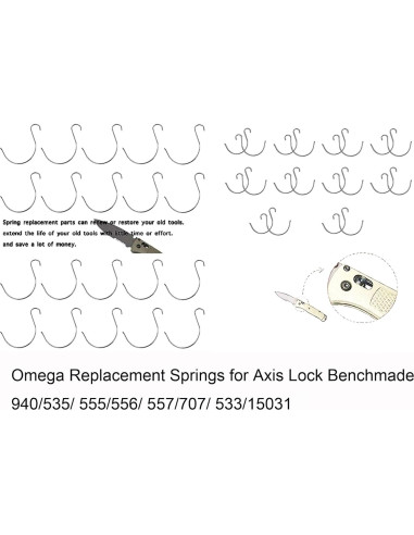 Resortes de Reemplazo AOHOCA para Cuchillo Griptillian Mini - 10 Pares