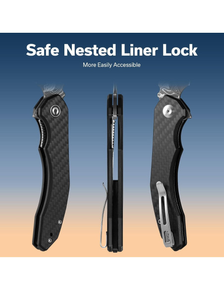 Cuchillo Plegable CIVIVI Bluetick Damasco 8.81 cm Mango G10