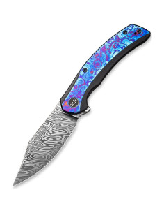 Cuchillo Plegable WE Knife Snick Framelock Timascus 8.89cm 2