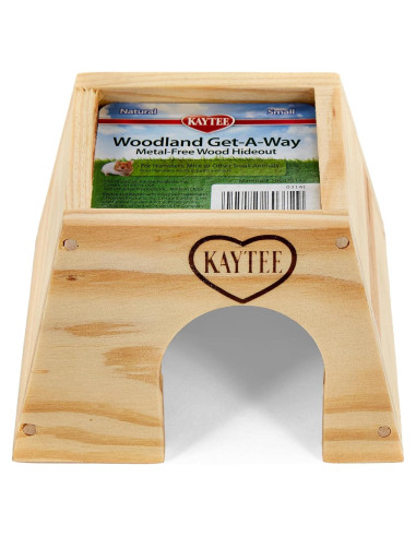 Escondite de Madera Natural Kaytee Pequeño 11.7x12.3cm