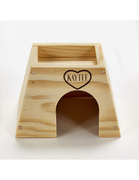 Escondite de Madera Natural Kaytee Pequeño 11.7x12.3cm