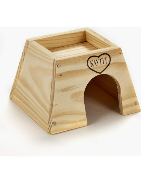 Escondite de Madera Natural Kaytee Pequeño 11.7x12.3cm