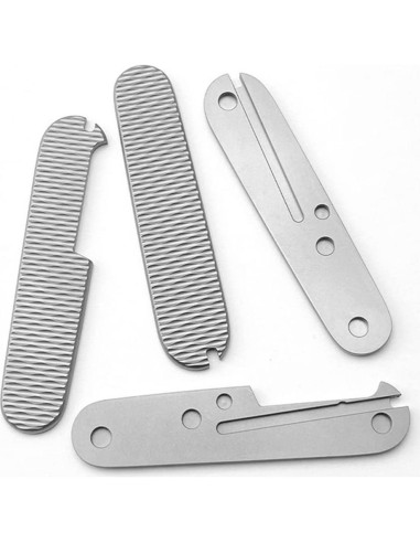 2 Escamas de Pescado G10 Titanio para Cuchillo Suizo 91mm