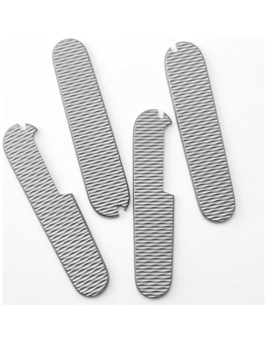2 Escamas de Pescado G10 Titanio para Cuchillo Suizo 91mm