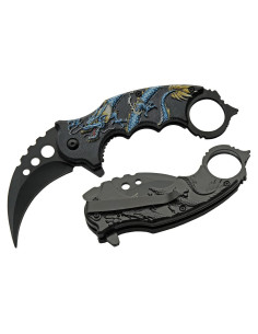 Cuchillo Karambit Plegable SZCO Supplies 17.78 cm Azul