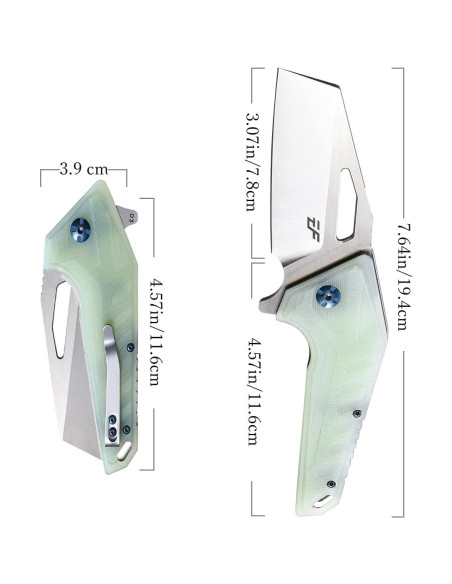 Cuchillo Plegable Eafengrow EF933 EDC Acero D2 Mango G10 19.4 cm