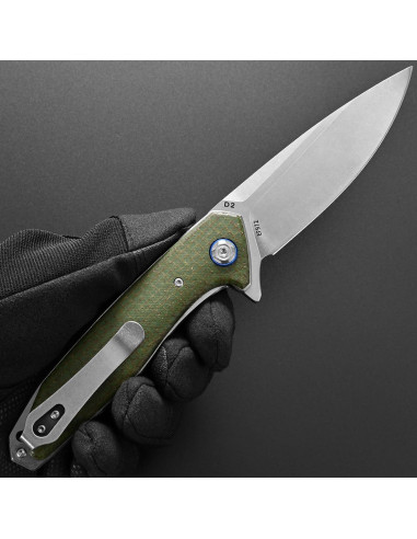 Cuchillo Plegable Eafengrow EF972 Acero D2 Mango Micarta 22cm