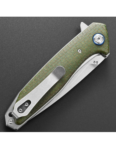 Cuchillo Plegable Eafengrow EF972 Acero D2 Mango Micarta 22cm