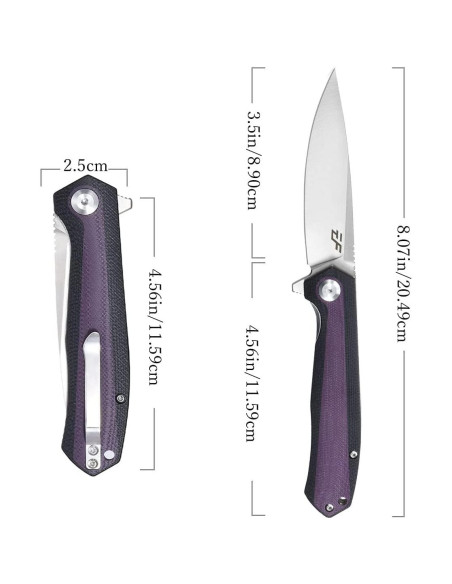 Cuchillo Plegable Eafengrow EF964 G10 Hoja D2 20.5 cm