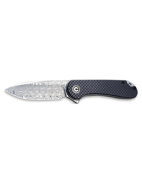 Cuchillo Plegable Civivi C907DS Damasco 7.62cm Fibra Carbono