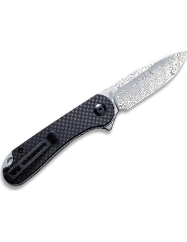Cuchillo Plegable Civivi C907DS Damasco 7.62cm Fibra Carbono