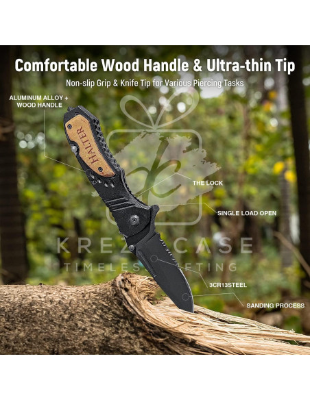 Cuchillo Plegable Personalizado Krezy Case 8.26 cm Acero Inoxidable