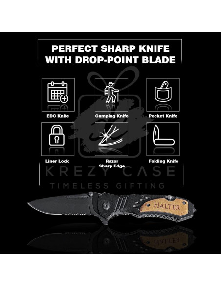 Cuchillo Plegable Personalizado Krezy Case 8.26 cm Acero Inoxidable