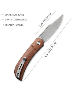 Cuchillo Plegable CIVIVI Appalachian Drifter S35VN 7.52 cm 2
