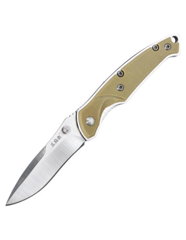 Cuchillo Plegable Sanrenmu SRM-6029LUC 53mm Hoja Amarillo