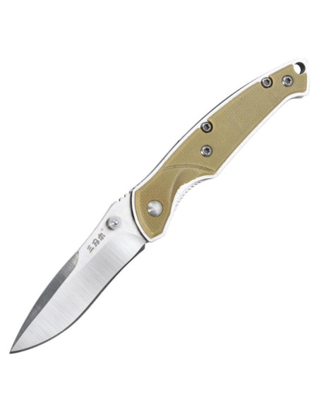 Cuchillo Plegable Sanrenmu SRM-6029LUC 53mm Hoja Amarillo