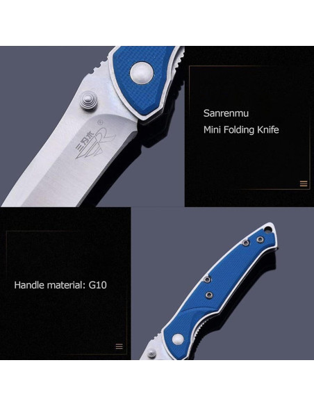 Cuchillo Plegable Sanrenmu SRM-6029LUC 53mm Hoja Amarillo