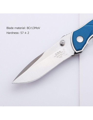 Cuchillo Plegable Sanrenmu SRM-6029LUC 53mm Hoja Amarillo