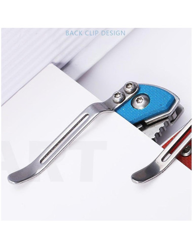 Cuchillo Plegable Sanrenmu SRM-6029LUC 53mm Hoja Amarillo