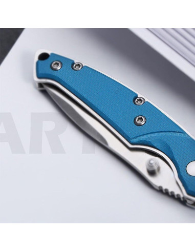 Cuchillo Plegable Sanrenmu SRM-6029LUC 53mm Hoja Amarillo