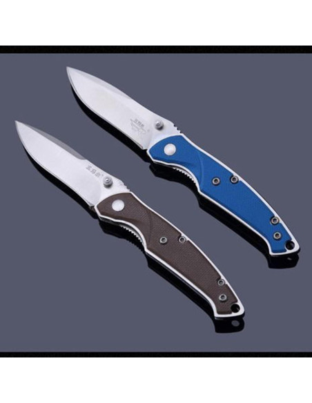 Cuchillo Plegable Sanrenmu SRM-6029LUC 53mm Hoja Amarillo