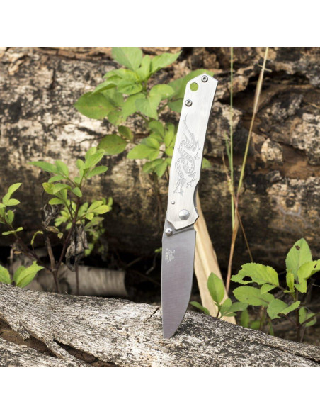 Cuchillo Plegable Sanrenmu 7129 de Acero Inoxidable 6.5cm