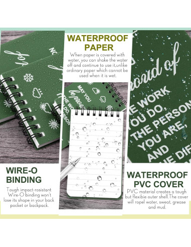 24 Pcs Cuadernos Impermeables y Bolígrafos Multiherramienta Gueevin