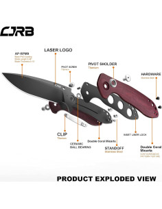 Cuchillo Plegable CJRB CUTLERY Scoria J1920 Acero AR-RPM9 2