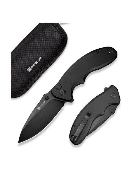 Cuchillo Plegable SENCUT Cybrix 8.8 cm Acero Inoxidable Negro