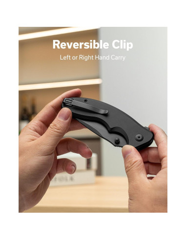 Cuchillo Plegable SENCUT Cybrix 8.8 cm Acero Inoxidable Negro