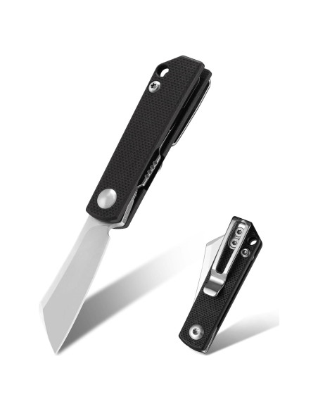 Cuchillo Plegable KeyUnity KK10XS Acero Inoxidable 3.81 cm Negro