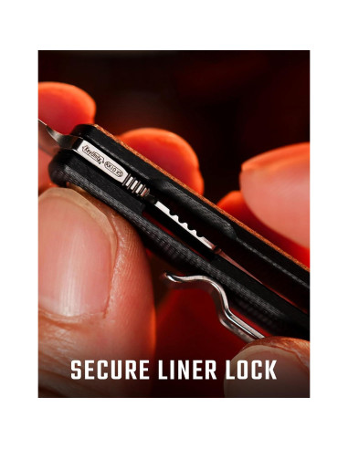 Cuchillo Plegable KeyUnity KK10XS Acero Inoxidable 3.81 cm Negro