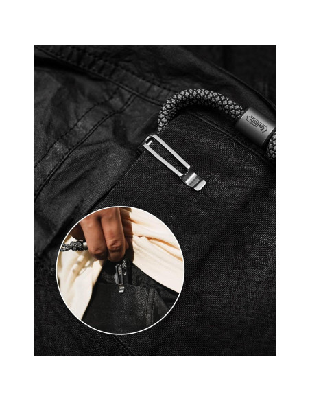 Cuchillo Plegable KeyUnity KK10XS Acero Inoxidable 3.81 cm Negro