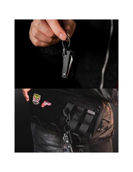 Cuchillo Plegable KeyUnity KK10XS Acero Inoxidable 3.81 cm Negro