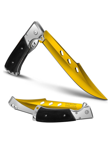 Cuchillo Plegable Táctico MADSABRE 32.5 cm Mango Madera Rosa