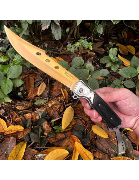 Cuchillo Plegable Táctico MADSABRE 32.5 cm Mango Madera Rosa